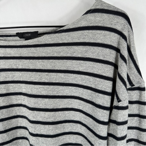 J. Crew Boatneck Black and Gray Striped  Sweater | Size Small - Picture 3 of 9